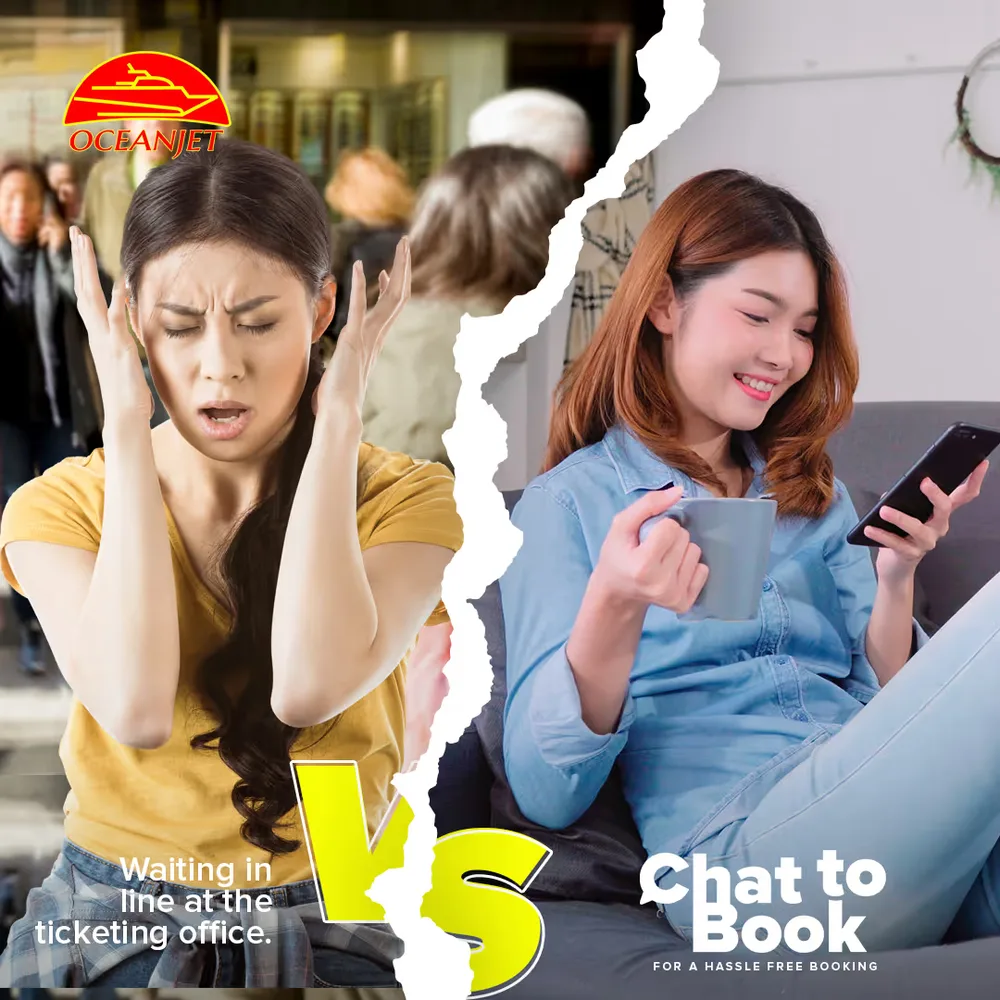 OceanJet social post: booking made easy with Chat to Book