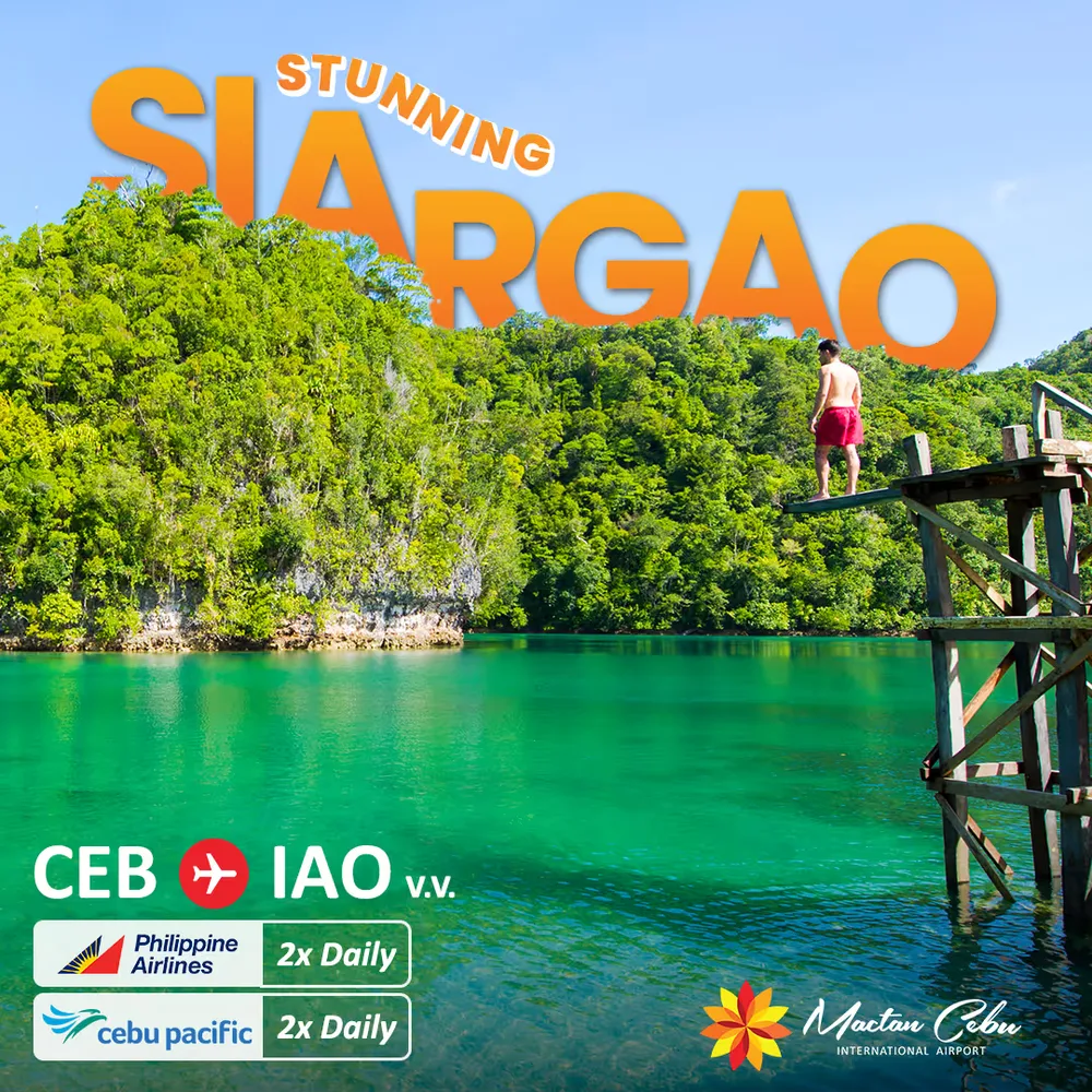 Destination graphic: Stunning Siargao, Cebu to IAO flights
